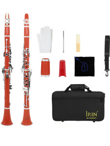 IRIN | Sáo Clarinet IRIN Red BB Có Thân Bằng ABS 17 Phím Đồng Trắng Và Hộp Vải Bộ Dụng Cụ Đầy Đủ Dành Cho Người Lớn Biểu Diễn Chuyên Nghiệp