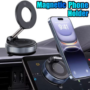 Double-sided Magnetic Vacuum Adsorption Car Phone Holder  360° Rotatable Vacuum Suction Cup Car Phone Stand Foldable Car Navigation Holder
