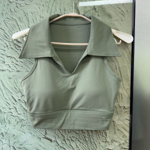 Sports Bra Shockproof Fixed Cup V-Neck Yoga Underwear with Chest Pad Running Sports Bra Gathered Backless Breathable Quick Dry