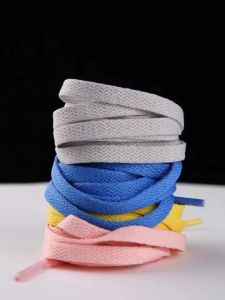 Black White Shoe Laces Flat Double Woven Anti-slip Polyester Shoelaces Sports Casual White Shoes Classic Shoelace 1 Pair