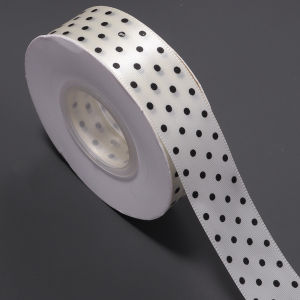 25Yards/Lot 25mm Polka Dot Printed Satin Ribbons DIY Crafts Handmade Material Wedding Party Decoration Gift Wrapping Christmas