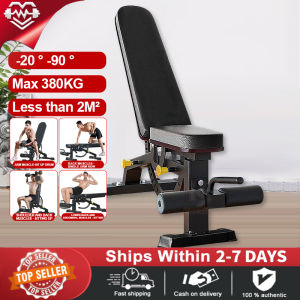 【COD】Exercise bench Exercise bench Adjustable bench barbell bench dumbbell weight bench dumbbell lifting bench Rotate up to 90 degreesadjust 13 levels stable and strong quality leather upholstery 