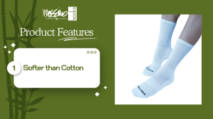 Mossimo Socks - Thick Sports Socks Crew Midcalf Bamboo Socks Antimicrobial Hypoallergenic Men & Women (3 Pairs) 016SC