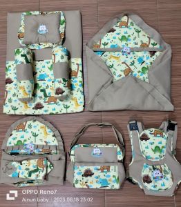 Set Perlengkapan Bayi 5 in 1 Tas Ransel Carrier Bayi Sling Bayi Perlengkapan Tidur Bayi Alas Bayi