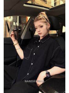 NANSSE | Ice Silk Blend Breathable Loose-fit Shirt