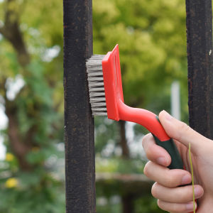 LeTa Stainless Steel 340 Industrial Wire Brush 185mm Iron Wire Brush Cleaning Brush Rust Removal Stain Removal Steel Brush Tool