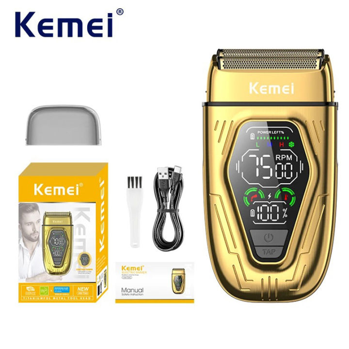 Kemei Professional Barber Foil Shaver Cordless Men Electric ...