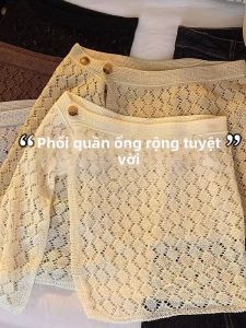 Chân Váy Dệt Kim Xem Thấu Đa Lớp