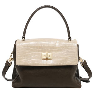 AVALEA | Top Layer Tanned Alligator Pattern Leather Crossbody Bag Small