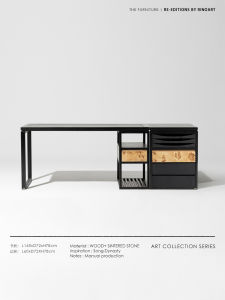 Ruonai Furniture Oriental Study/Combined Desk Side Cabinet Wood Solid Wood Bench Table Calligraphy Painting