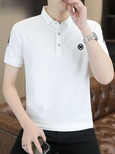 HENGYUANXIANG | Hengyuanxiang Ice Silk Polo Shirt Mens Summer Thin Breathable Pure Color Short Sleeve T-Shirt Casual Top Fashion Urban Style