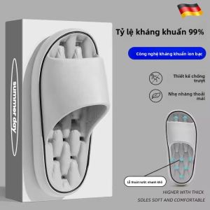 MONLEYTA | Dép đi trong nhà EVA chống trượt kháng khuẩn cỡ lớn cho nam và nữ dùng trong nhà tắm mùa hè dép đi trong nhà phong cách giản dị