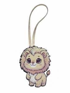 ❤️❤️Cute Lion Double Sided Full Leather Bag Charm❤️❤️