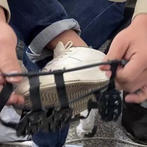 1 Đôi M/L Crampons Chống Trượt Bám Bám Trên Băng 24 Răng Bao Giày Boot Đi Bộ Leo Núi Trên Băng Gai Dây Xích Cho Mùa Đông Hoạt Động Ngoài Trời
