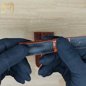 Dây đồng hồ nam size 22mm vân da hông cá sấu thật tặng kèm cốt không khóa bảo hành 01 năm dây đeo đồng hồ nam Men Leather M22DH6H