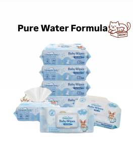 (80Pcs/ Pack) 80Pcs Company Love Non-Alcohol Unscented Safe For Baby Gentle Disposable Cotton Wet Tissue