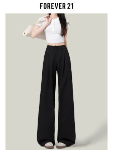 Black Wide Leg Suit Pants for Women Loose Casual High Waist Design Straight Long Trousers Comfortable Loose Feel Commute Style