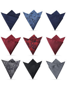 ผ้าพันคอผู้ชาย ผ้าพันคอสี่เหลี่ยมสำหรับใส่ไปทำงาน ผ้าพันคอผ้าไหมลายทางแบบธุรกิจ หมวก กระเป๋า รองเท้า แฟชั่นฤดูใบไม้ร่วง 2023