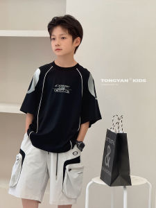 Áo Thun Tay Ngắn Mùa Hè Cho Bé Trai Trẻ Trung Mát Mẻ Mỏng Nửa Tay Cotton Thường Ngày Thoải Mái Thoáng Khí Phong Cách