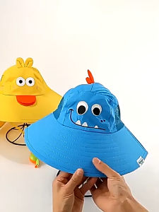 Children Sun Hat Big Brim Bucket Cap Thin Breathable UV Protection Anti-UV Summer Kids Topi Comel