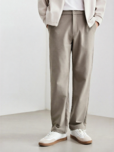 MIANXIANSHENG | Four-way Stretch Warm Fluffy Lined Easy Care Mens Straight Trousers