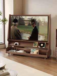 YANGYING | Vintage Style Mobile TV Stand With Wheels Living Room