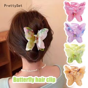 Colorful Butterfly Hair Claws for Women Sweet Hair Clip Styling Tools Hairpin Acetate Barrette Headdress