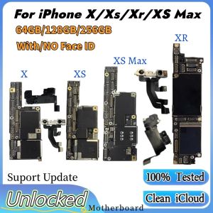 Fully Unlocked Mainboard For iPhone X XR XS Max Motherboard With/NO Face ID Full Chips Clean iCloud Support Update Logic board