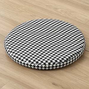 Đệm Ghế Sofa Bằng Vải Lanh Cotton Hình Tròn Họa Tiết Chồn Thỏ Đệm Ghế Nhớ Hình Dạng Chống Trượt Phòng Khách Cửa Sổ Trượt