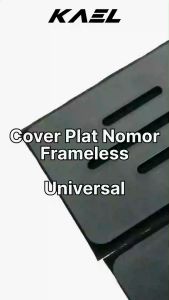 Dudukan Cover Plat Nomor Plastik Hitam Framless Motor Universal Honda-Yamaha-Suzuki Bebek-Matic Polos Tanpa Frame Pinggiran Tatakan Pelat No-Nomer