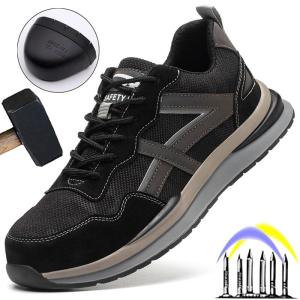Breathable Light Work Shoes Male Indestructible Safety Boots Men Anti-smash Steel Toe Shoes Anti-puncture Security Footwear 2025