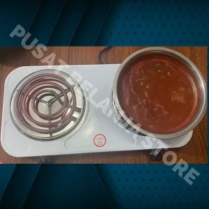 STARLUX Kompor Listrik 2000W: Kompor Listrik Serbaguna 2 Tungku Terbaik Hemat Listrik