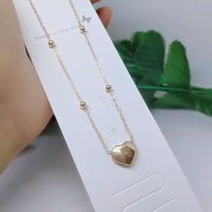 Kalung Titanium Anti Karat Anti Luntur Tidak Mudah Pudar Perhiasan Aksesoris Lapis Emas 1824 Karat G25-7C