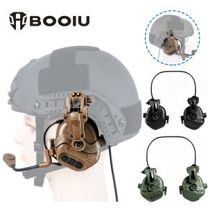 BOOIU Tactical Shooting Headset Fast Helmet 3.5mm Interface Pickup Headphones Tactical Training Communication Hearing Earmuff