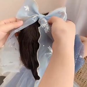 Gratis Semua - Jepit Rambut Pita Besar Korea Elegan Panjang Pita Rambut / Ribbon Hair Tie / Jepit Rambut Wanita / Jepitan Anak