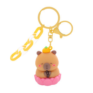 พวงกุญแจส่องสว่าง Kapibala ชุดโคมไฟดอกบัวผู้หญิง Kado Kecil ส่องสว่างจี้กระเป๋า