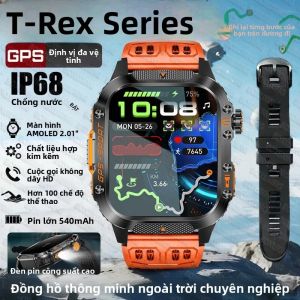 Đồng Hồ Thông Minh GPS 2025 Mới Dành Cho Android & iOS Chống Nước Tiêu Chuẩn Quân Sự 3ATM Tích Hợp La Bàn Đèn Pin Hơn 100 Chế Độ Thể Thao Gọi Bluetooth Dành Cho Nam
