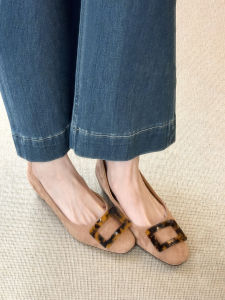 FANGXI | French Metal Buckle Internal Heel Elevator Shoes
