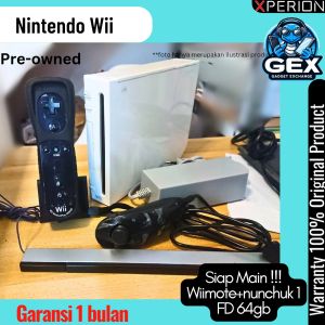 Nintendo Wii Preloved bekas mulus lengkap game sensor gerak