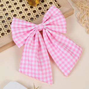 ลายสก๊อตคลิปผมสําหรับสาวหวาน Vintage Checkered Bowknot Hairpin ผู้หญิงอินเทรนด์เกาหลีใหม่ Headwear อุปกรณ์เสริมผม