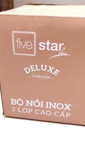 Bộ Nồi Inox 304 Đúc Liền Thân 3 Lớp 2 Nồi 1 Quánh Fivestar Plus FPB3002