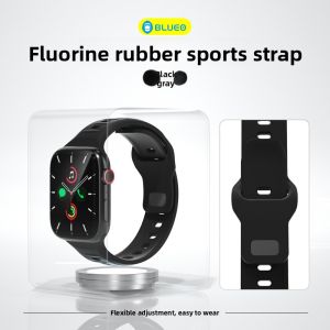BLUEO | Magnetic Silicone Fluororubber Watch Band for Apple Watch S9 S8 S7 S6 Ultra2 9 5 4 3 2 1