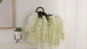 Tanaman Merambat Bunga Wisteria Buatan Berukuran 110cm yang Cocok untuk Pesta dalam dan Luar Ruangan Dekorasi Kumpul Keluarga