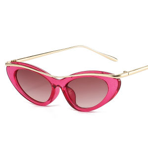 JN IMPRESSION Cat-eye metal eyebrow sunglasses for women personality retro street shot sunglasses ins hot girl trendy fashion glasses
