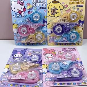 METECH 3/4pcs Set Cartoon Sanrio Cute Correction Tape Stationery for Students Kuromi