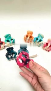 Klik-Beli (2 PCS) Jedai Cakar 5cm 3 Gigi Motif Marmer Jepitan Rambut Korea Jepit Badai Marble Hair Clips