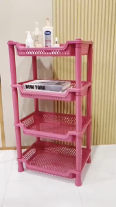 ชั้นวางของ ชั้นเก็บของ ชั้นวางของพลาสติก 4 ชั้น ชั้นเข้ามุม ชั้นเก็บของ พร้อมส่งจากไทย ขนาด ล30*ก41*ส81 CM - Lazada