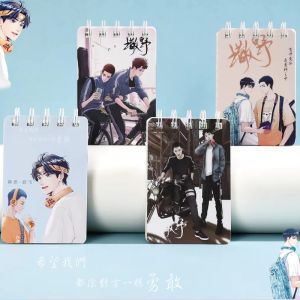 Mini Portable Pocket-sized Cute Cartoon Anime Spiral Notebook Small Line Circle Notebook Student Memo Notebook Creative Trendy