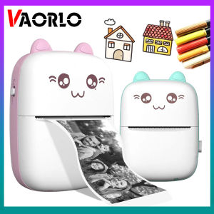 Máy in nhỏ túi không mực máy in nhãn Máy in ảnh tức thì vải thiều với 1 cuộn giấy nhiệt