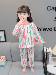 Pure Cotton Girls Sleepwear Spring Autumn Princess Home Clothes Set Casual Style Childrens Clothing Baby Girls Home Suit